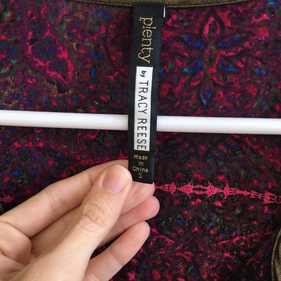 Plenty Tracy Reese Anthropologie Pink Paisley Top - Picture 3 of 8